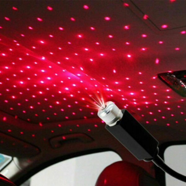 Car Roof Projection Light Usb Portable Star Night Light Adjustable Led Galaxy Atmosphere Light Interior Ceiling Projector