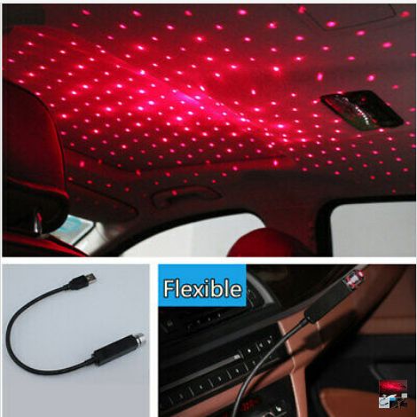 Car Roof Projection Light Usb Portable Star Night Light Adjustable Led Galaxy Atmosphere Light Interior Ceiling Projector